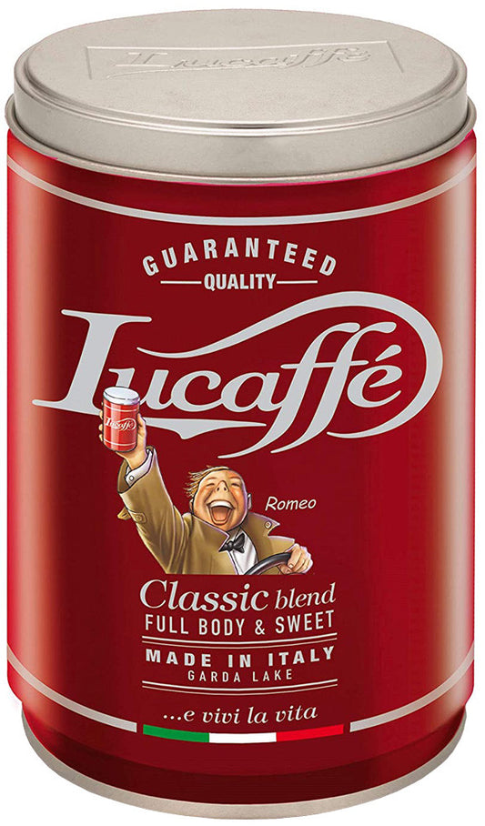 LUCAFFE TIN 250 GR CLASSIC COFFEE GROUND