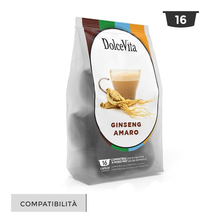 GINSENG AMARO compatibile NESPRESSO capsule Dolce Vita