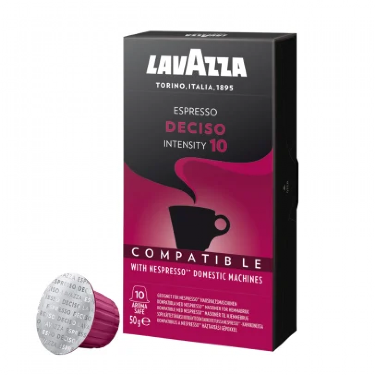 Lavazza Deciso  Nespresso Compatible Capsules: Intensity: 10  - Conf. 10