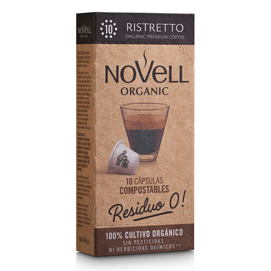 COFFEE CAPSULES COMPOSTABLE BARRIER /ORGANIC. RISTRETTO 10 units  