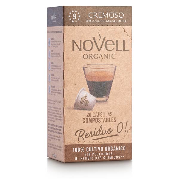 COFFEE CAPSULES COMPOSTABLE BARRIER /ORGANIC. CREMOSO 10 units  