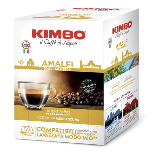 50 Capsule Kimbo Amalfi 100% Arabica compatibili Lavazza® A Modo Mio®*