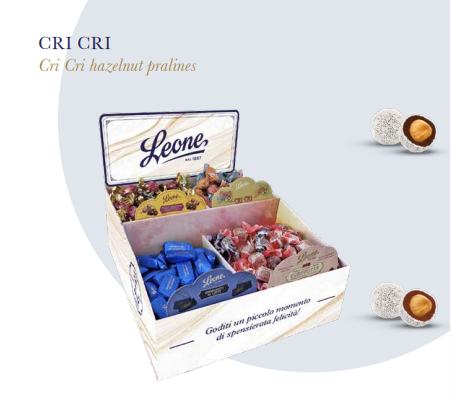 LEONE - Chocolate - Espositore Assortito Praline e Gelatine Sfuso 4  pcs