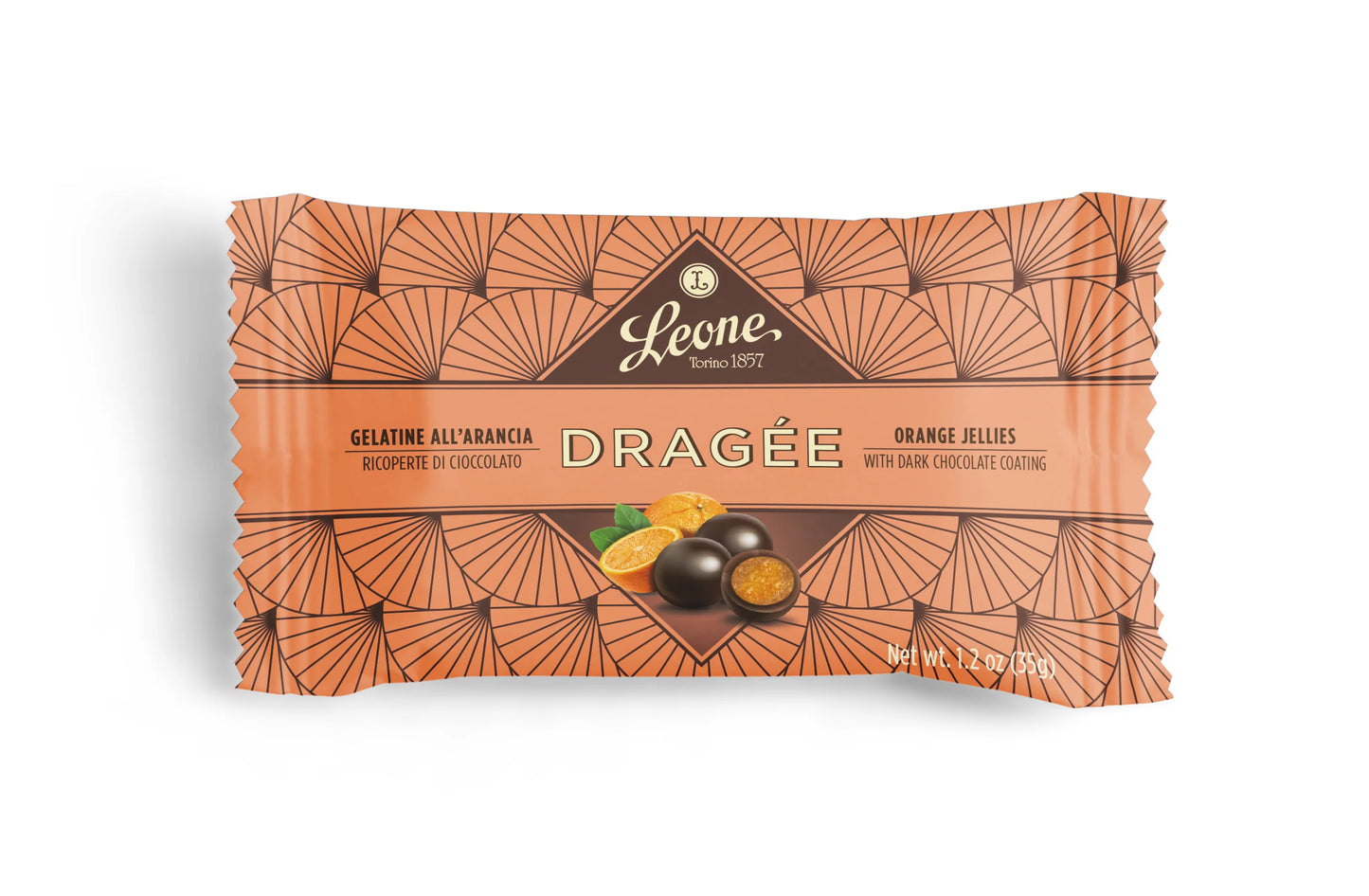 Dragée Orange Jellies covered in Chocolate