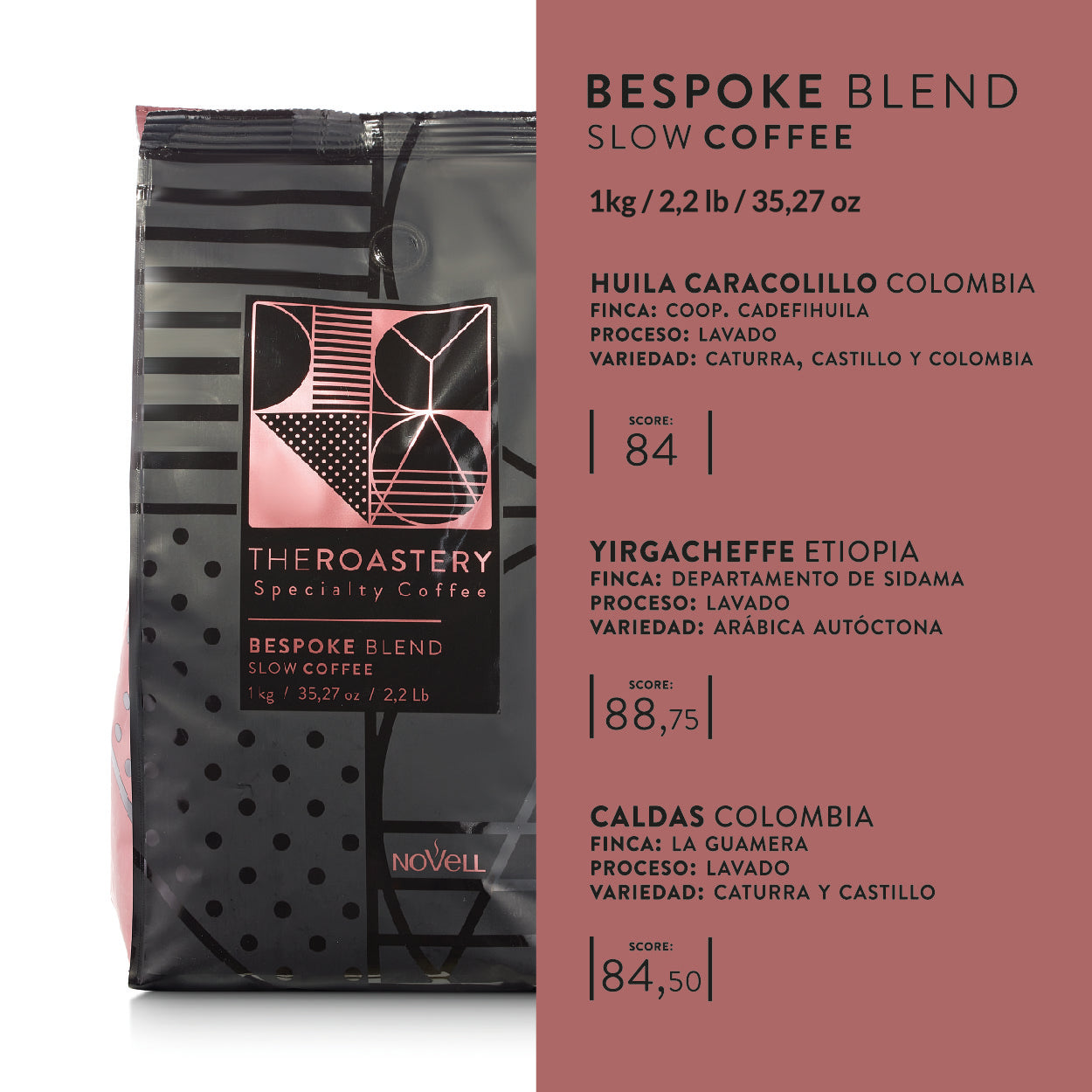 NOVELL THE ROASTERY - BESPOKE BLEND -Beans - 1kg