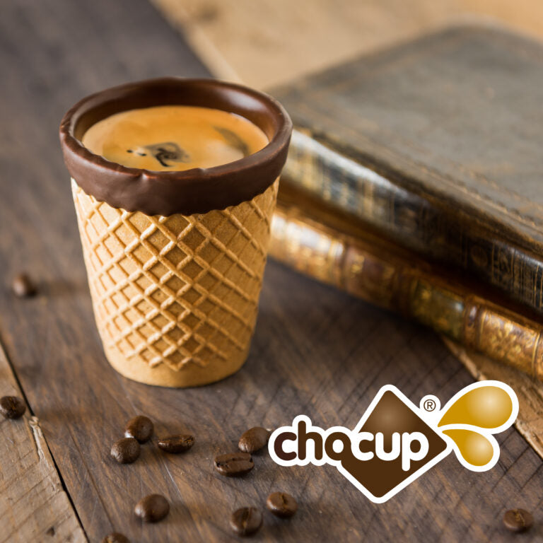 FOODRINKS - BISCOTTI - Chocup medium cc 60 - conf. 12 - ბელგიური შოკოლადით ამოვლებული ვაფლის ჭიქები 60 მგ. - 12ც