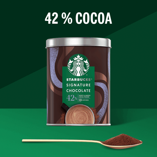 STARBUCKS Signature შოკოლადი 42% - შოკოლადის ფხვნილი - კონფ. 300 გრ - ცხელი კაკაო