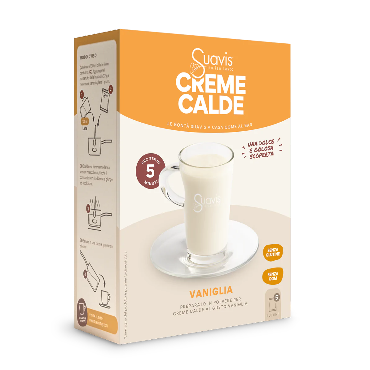 SUAVIS - LE CREME CALDE MONO VANIGLIA 160 g (5 X 32 g)