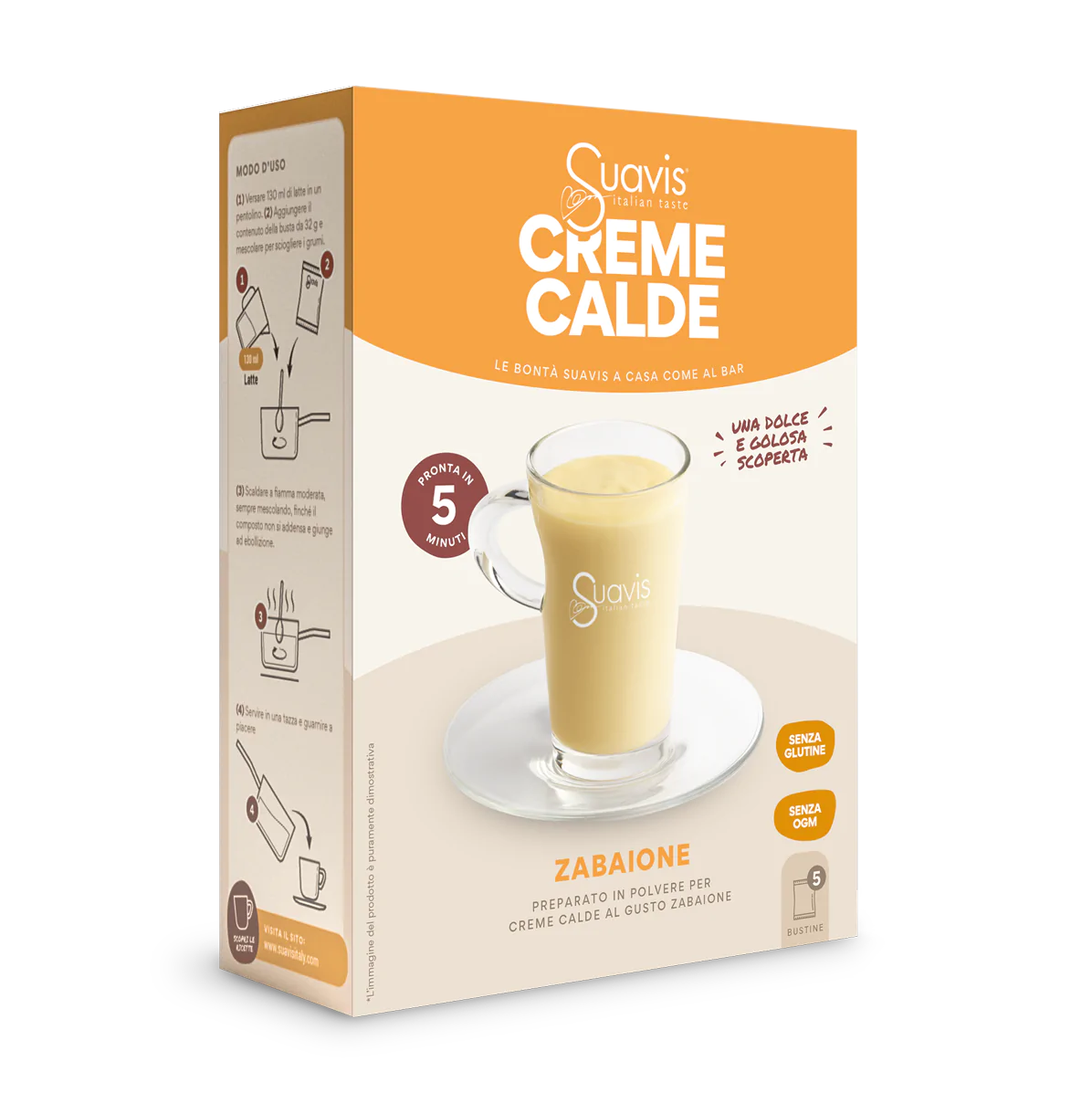 SUAVIS - LE CREME CALDE MONO ZABAIONE 160 g (5 X 32 g)