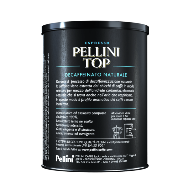 Pellini Top Arabica 100% Decaffeinato Naturale -Ground- 250g