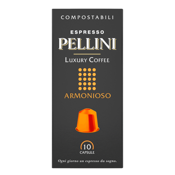 Pellini Luxury Coffee Armonioso compostable Nespresso®*- 10 Capsules