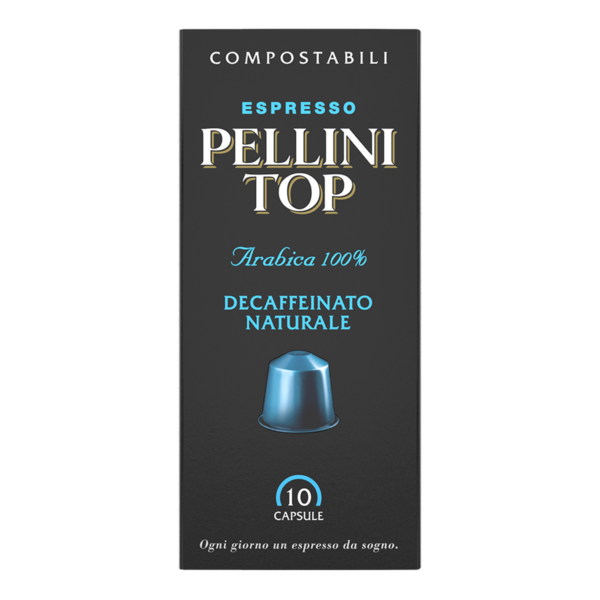 PELLINI Top Arabica 100% Decaffeinato Naturale Nespresso®* compatible capsules.