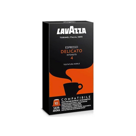 კაფსულები Nespresso თავსებადი Lavazza Delicato - conf. 10